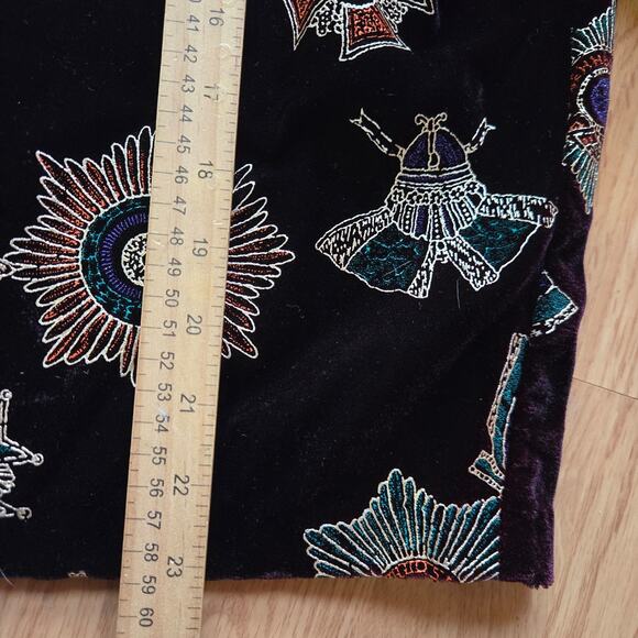 Brittany Nicole II Women Vtg 90s Avante Garde Whimsigoth Black Velvet Jacket 22W - Picture 12 of 12